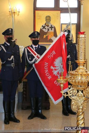 prawosławne nabożeństwo z okazji Święta Policji z udziałem I Zastępcy Komendanta Głównego Policji oraz dyrektorów biur KGP