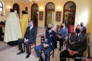 prawosławne nabożeństwo z okazji Święta Policji z udziałem I Zastępcy Komendanta Głównego Policji oraz dyrektorów biur KGP