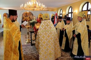 prawosławne nabożeństwo z okazji Święta Policji z udziałem I Zastępcy Komendanta Głównego Policji oraz dyrektorów biur KGP
