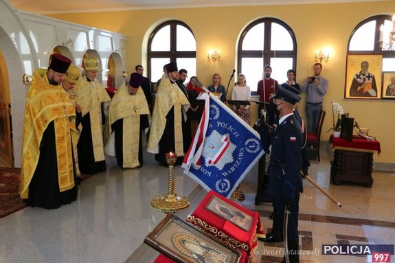 prawosławne nabożeństwo z okazji Święta Policji z udziałem I Zastępcy Komendanta Głównego Policji oraz dyrektorów biur KGP