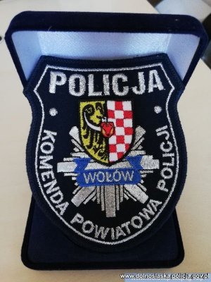 Naszywka Komendy Powiatowej policji w Wołowie