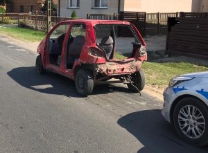 daewoo matiz, którym kierował nietrzeźwy kierowca