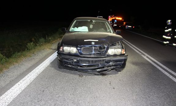 Na zdjęciu widzimy pojazd, który brał udział w wypadku drogowym