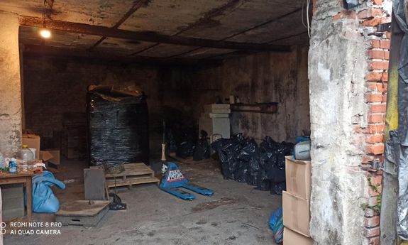 Magazyn, w którym był przetrzymywany spirytus, wódka i tytoń