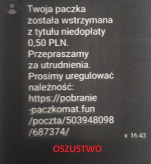 zdjęcie przedstawia sms-a. Jego treść dostępna w załączniku