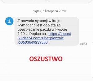 zdjęcie przedstawia sms-a. Jego treść dostępna w załączniku