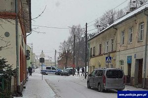 Miejsce interwencji policjantów w Olsztynku