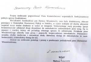 Zdjęcie podziękowań. Wersja dostępna cyfrowo w załączniku