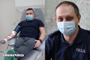 dwaj policjanci, którzy oddali osocze