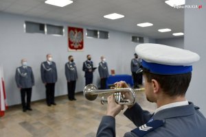 Trębacz policyjnej orkiestry