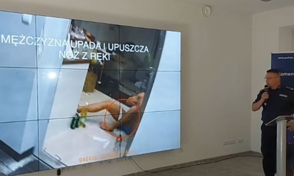 Rzecznik Komendanta Głównego Policji prezentuje nagranie video.