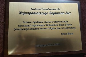 tabliczka z podziękowaniem