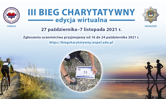 plakat informujący o trzecim biegu charytatywnym