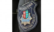 naszywka z gwiazdą policyjną i herbem powiatu kolbuszowskiego na kurtkę służbową