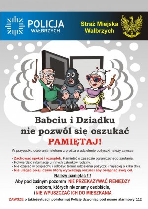 plakat informacyjny pt. &quot;Nie daj się oszukać&quot;