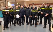 pamiątkowe zdjęcie policjantów z Plolski i Holandii