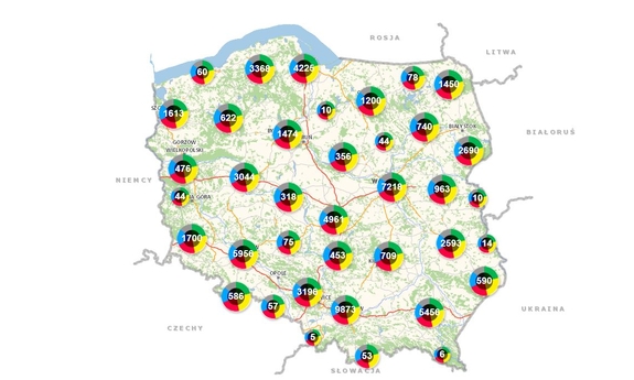 zdjęcie ekranu komputera przedstawia stronę internetową z mapą zagrożeń bezpieczeństwa