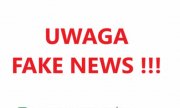 Napis Uwaga Fake news