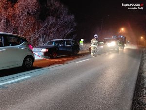 Zdjęcie przedstawiające miejsce zatrzymania pojazdu audi