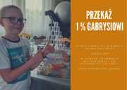 zdjęcie chłopca i apel o przekazanie 1% Gabrysiowi z danymi przekazanymi  w komunikacie
