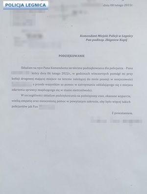 Podziękowania. Deskrypcja znajduje się pod tekstem