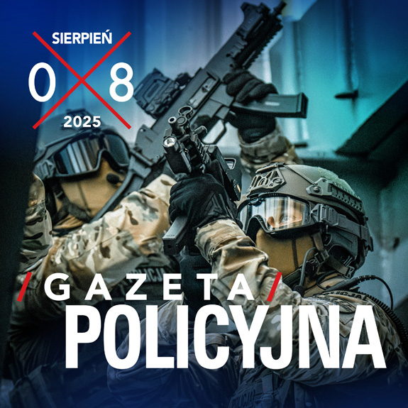 Fragment okładki sierpniowego numeru Gazety Policyjnej.