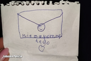 Kartka z podziękowaniami od małego chłopca z Ukrainy
