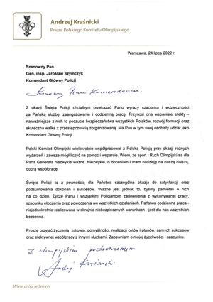 Życzenia z okazji święta Policji