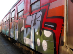 graffiti na pociągach