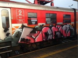 graffiti na pociągach