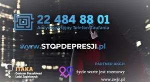 grafika Stop depresji - Życie warte jest rozmowy