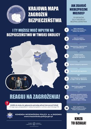 plakat informacyjny Krajowej Mapy Zagrożeń Bezpieczeństwa