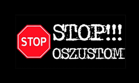 grafika z napisem Stop!!! Oszustom