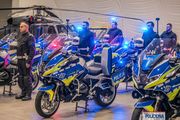 uroczyste przekazanie nowych motocykli dla Policji