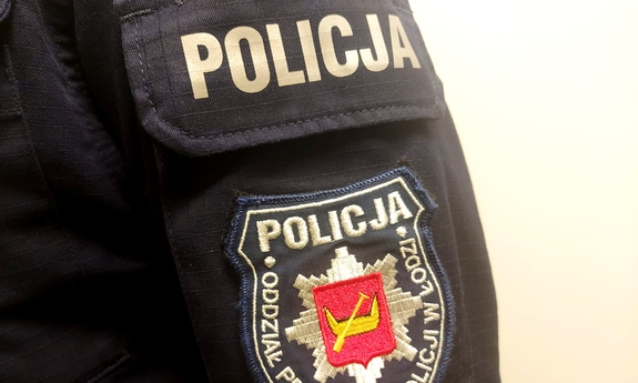oznaczenie na policyjnym mundurze OPP w Łodzi