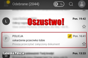 Zrzut ekranu z wiadomości e-mail