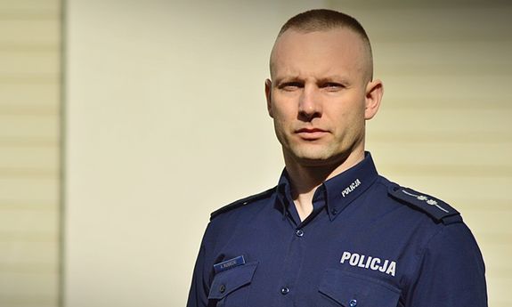 honorowy dawca krwi aspirant  Arkadiusz Rusiecki