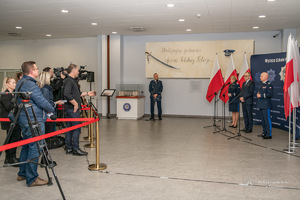 Konferencja prasowa z udziałem Pani Komendant Rektor WSPol, Komendanta Głównego Policji i Podsekretarza Stanu w Ministerstwie Spraw Wewnętrznych i Administracji