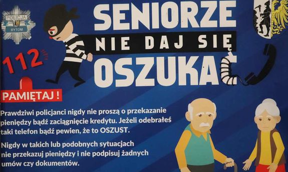 plakat akcji Seniorze nie daj się oszukać