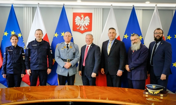 nadinsp. Paweł Dobrodziej podczas spotkania w Komendzie Głównej Policji z przedstawicielami Policji miasta Nowy Jork i New Jersey