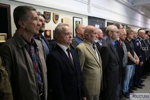 uroczystość w CPKP BOA upamiętniająca śp. Piotra Molaka, który zginął na służbie