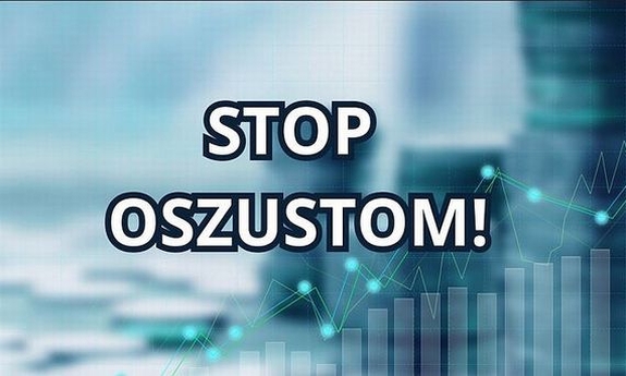 Napis stop oszustom. Grafika źródło: Canva