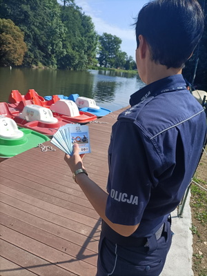 Policjantki spotkały się z plażowiczami