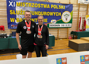 Zawodnicy Mistrzostw Polski Służb Mundurowych w Badmintonie