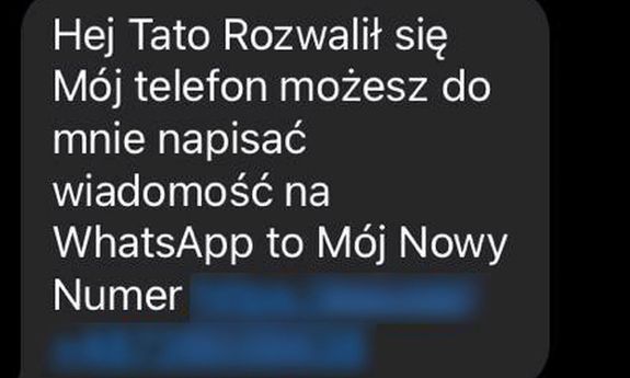Wiadomość tekstowa od oszusta