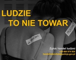 Napis Ludzie to nie towar