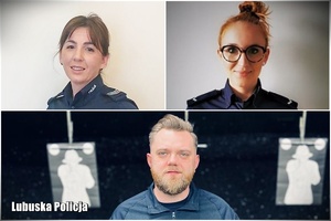 kolaż ze zdjęć policjantów