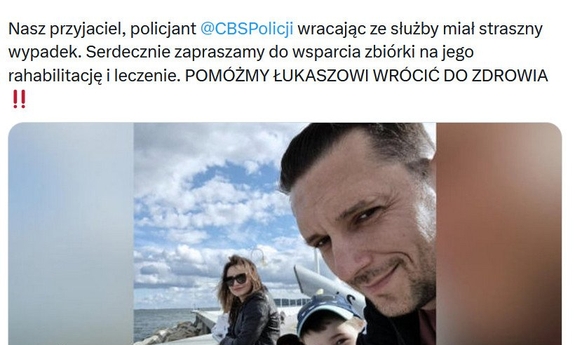 zdjęcie policjanta z rodziną