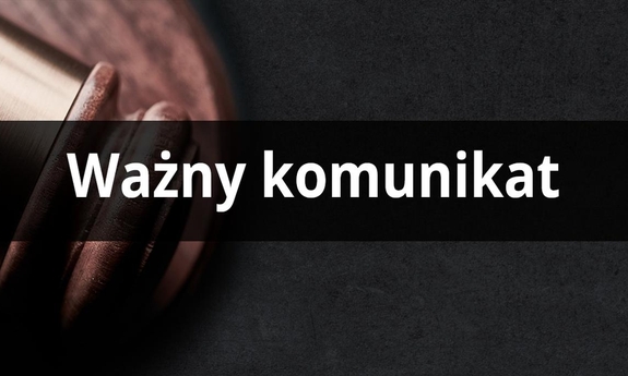 Grafika przedstawia napis: ważny komunikat