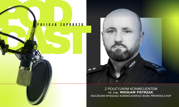 Grafika dekoracyjna przedstawiająca wkomponowane zdjęcie mł. insp. Wiesława Pietrzaka.